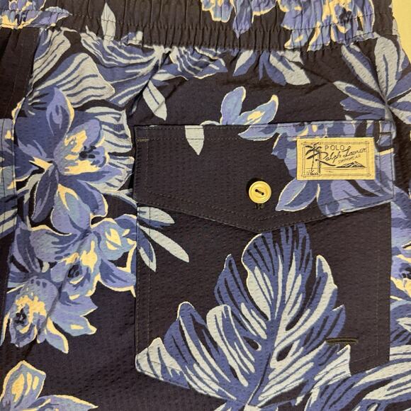 Polo Ralph Lauren Men's XL Blue Multi Colors Polo Swim Trunks - Picture 5 of 9